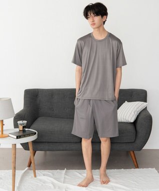 WEGO 【ユニセックス着用ITEM/MLサイズ展開】接触冷感セットアップウェア ダークグレー