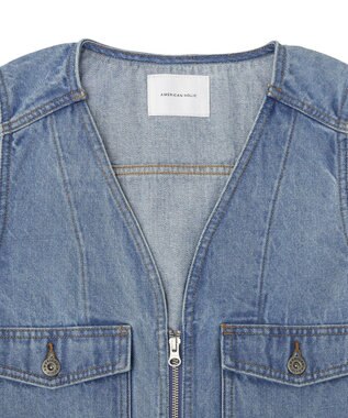 AMERICAN HOLIC ショート丈デニムベスト Light Indigo