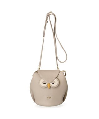 IBIZA アニマーダ　牛革　ポシェット（フクロウ） ライトグレー