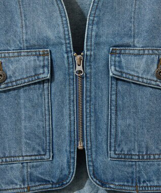 AMERICAN HOLIC ショート丈デニムベスト Light Indigo