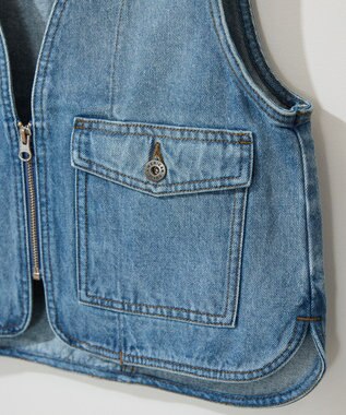 AMERICAN HOLIC ショート丈デニムベスト Light Indigo