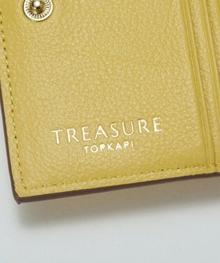 TOPKAPI 【TREASURE TOPKAPI】ソフトレザー ベルトデザイン 二つ折り財布 イエロー