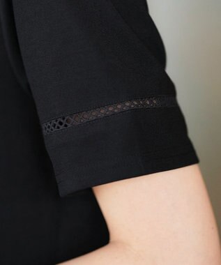 Tiaclasse L 【洗える・接触冷感・紫外線ケア・サラごこち】はしごレースチュニック ブラック