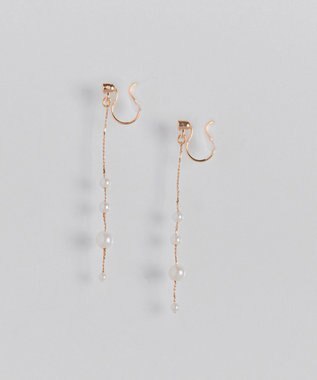 Phoebe 【金属アレルギー対応】【痛くないシリーズ】ドリッピングパールライトフィットイヤリング　シャンパンゴールド シャンパンゴールド