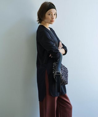 ICB スクエアワンハンドル バッグ 起毛ゼブラ系