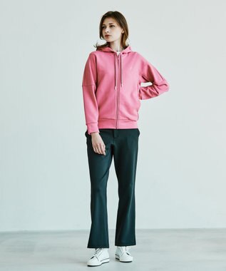 23区GOLF 【WOMEN】【23Fondation/WEB&一部店舗限定】ソフトダンボールニット フレアパンツ ブラック系