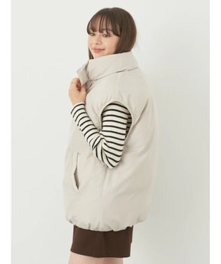 earth music&ecology パファーベスト Beige