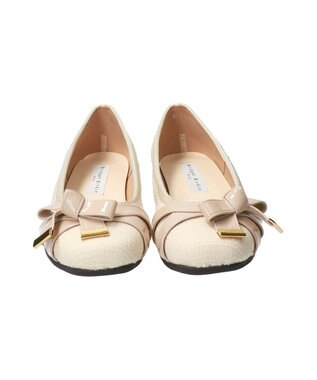 Bridget Birkin 【Bridget Birkin walk】エナメルリボンコンフォートパンプス ベージュ雑材