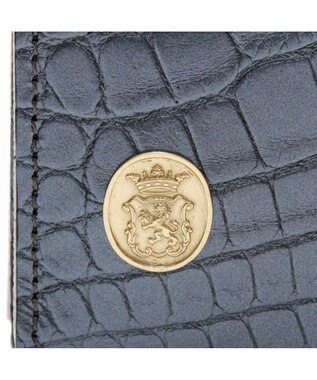 A.D.M.J. 【牛革】クロコ型押しスモールウォレット オニキスパーライズ