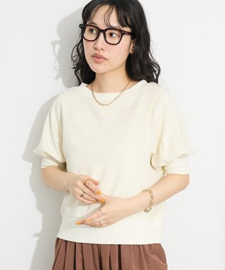 CRAFT STANDARD BOUTIQUE TC裏毛ボリュームハーフスリーブプルオーバー