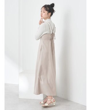 earth music&ecology ダブルストラップキャミワンピース Beige