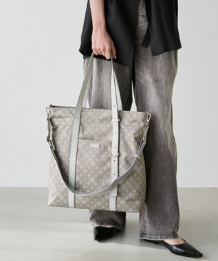 russet アシンメトリーハンドルトートバッグ(SF-237) N.Gray