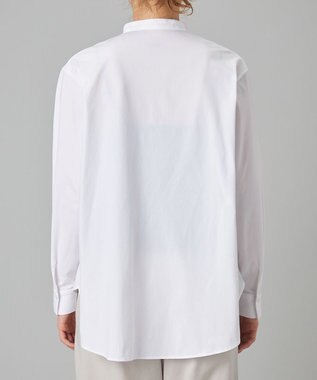 Chacott EasyCare+ノーカラーシャツ ホワイト