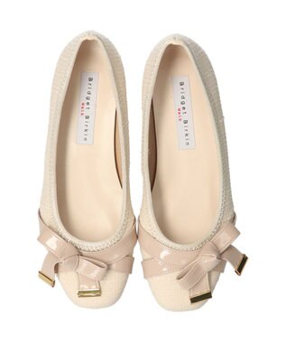 Bridget Birkin 【Bridget Birkin walk】エナメルリボンコンフォートパンプス ベージュ雑材