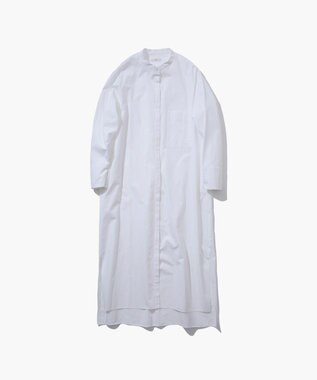 ATON SUVIN BROAD | バンドカラードレス WHITE