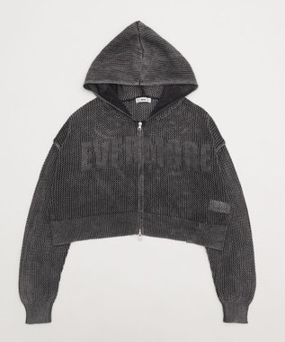 WEGO ヴィンテージウォッシュメッシュパーカー スミクロ