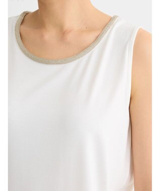 Green Parks ビジューテープタンクトップ Ecru