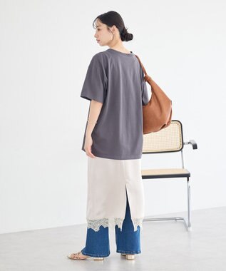 earth music&ecology アソートプリントＴシャツ Charcoal Gray