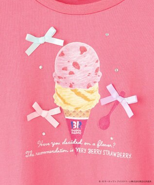 ANY KIDS 【any FAM×サーティワン アイスクリーム】うしろひらひらTシャツ ピンク