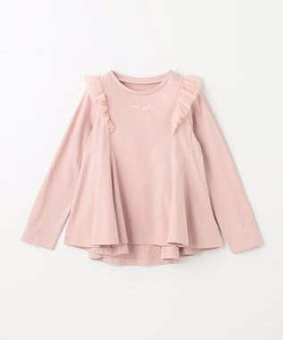 ANY KIDS フレアシルエット 長袖 Tシャツ ピンク