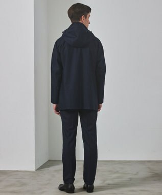 GOTAIRIKU 25年新作/3シーズン対応【仕事で着用可】メランジカルゼ フーデッドブルゾン_無地 ネイビー系