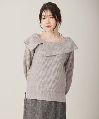 ANY SIS 【洗える】オフショル ニット ライトモカ