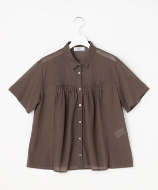 J.PRESS LADIES S シアードライトリコット シャツライク カットソー モカブラウン系