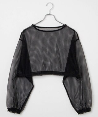 WEGO メッシュサイドドロストトップス ブラック