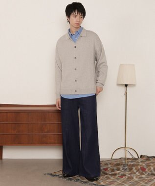 WEGO ブークレボタンカーディガン ライトグレー