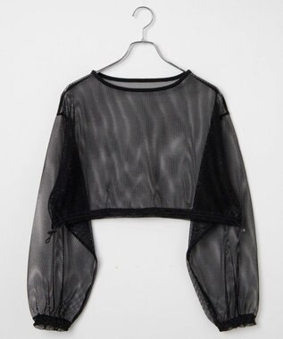 WEGO メッシュサイドドロストトップス ブラック