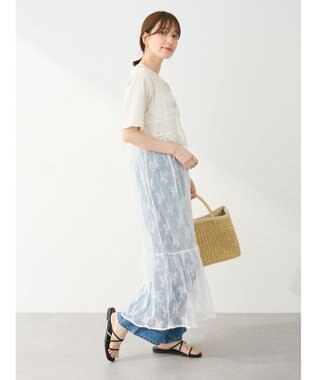 Green Parks ２ｗａｙ　レイヤードレースワンピース White