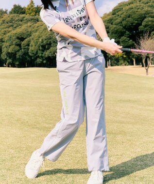 PW CIRCULUS 【花粉がつきにくい】【WOMEN】セミワイドパンツ ゴルフウェア レディース グレー系