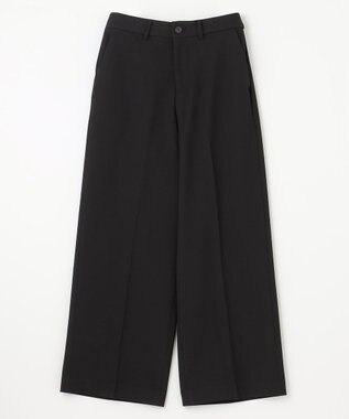 ANY 【ウエストゴム/リントラク加工/裏起毛/ストレッチ】シークレットウォーム　ワイドパンツ ブラック