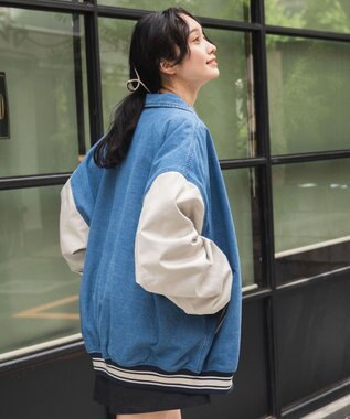 WEGO ヴィンテージスタジャン デニム淡色