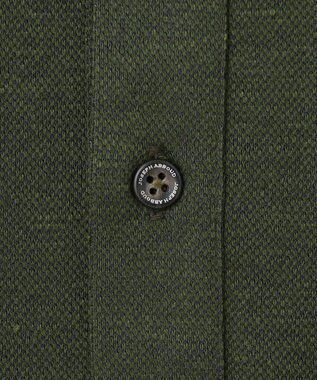 JOSEPH ABBOUD 【リネン素材/清涼感/吸水速乾】リネンハニカム 半袖 ポロシャツ ダークグリーン系