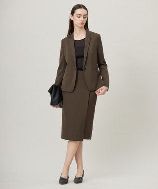 ICB 【新色追加・防シワ・速乾・洗える】Fied テーラードジャケット カーキ系