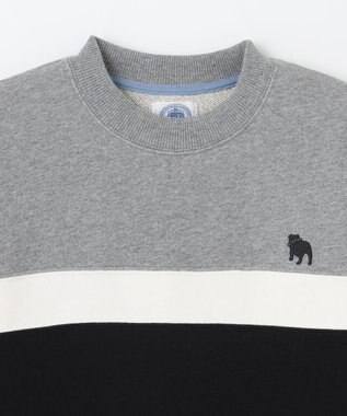 J.PRESS KIDS 【140-170cm】ブル刺繍 ブロッキングトレーナー ライトグレー系2