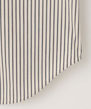 組曲 S コンパクトシャーティング フレア袖シャツ エクリュストライプ系1