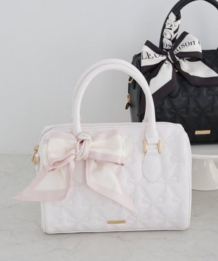 Maison de FLEUR スカーフ付きリボンキルティング2Wayボストン