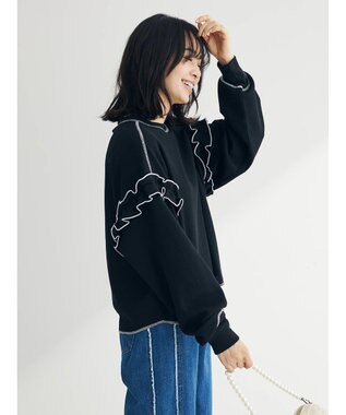 Green Parks ・Ｄｏｕｂｌｅ　Ｆｌａｇｓ　ワッフルカラーｓｔロンＴＥＥ Black