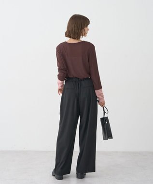 earth music&ecology レイヤードシアープルオーバー Brown