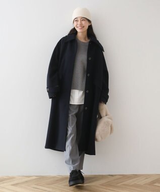 Green Parks ２ＷＡＹステンカラーロングコート Dark Navy