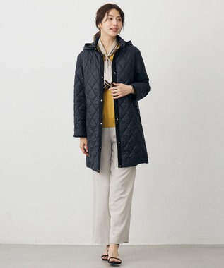 J.PRESS LADIES S 【WEB限定カラーあり・2way】コンパクトタフタキルティング  フーデッド コート 【WEB限定カラー】ネイビー系