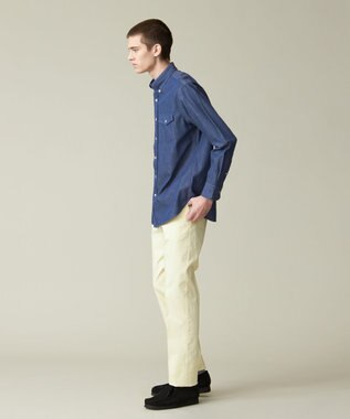 J.PRESS MEN デニムルックツイル ボタンダウンシャツ ブルー系