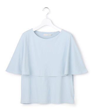 ICB 【WEB限定カラーあり】マットスキューバ ケープデザインカットソー サックス