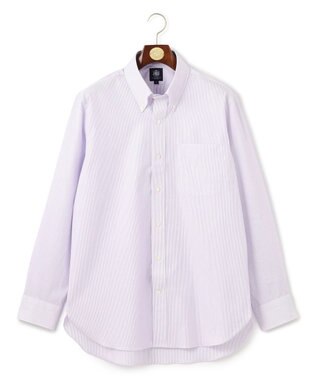J.PRESS MEN 【KING SIZE】【PREMIUM PLEATS / 形態安定】マイクロストライプ ドレスシャツ / B.D. ライラック系1