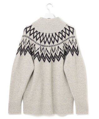 J.PRESS YORK STREET 【UNISEX】FOXMIX ノルディックカウチン ニットカーディガン ライトグレー系5