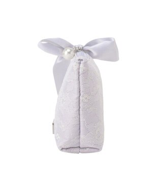 Maison de FLEUR ブルーマニアリボンポーチ Grayish Blue