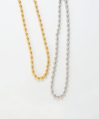 Phoebe 【金属アレルギー対応】ドットラインネックレス　シルバー/ステンレス シルバー