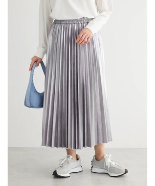 Green Parks ・ＥＬＥＮＣＡＲＥ　ＤＵＥ　メタリックプリーツスカート Silver